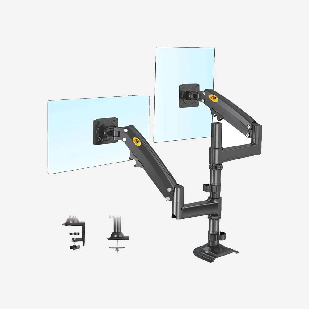 NORTH BAYOU H180 Dual Monitor Mount â€“ Gas Spring Arm, 17â€“27